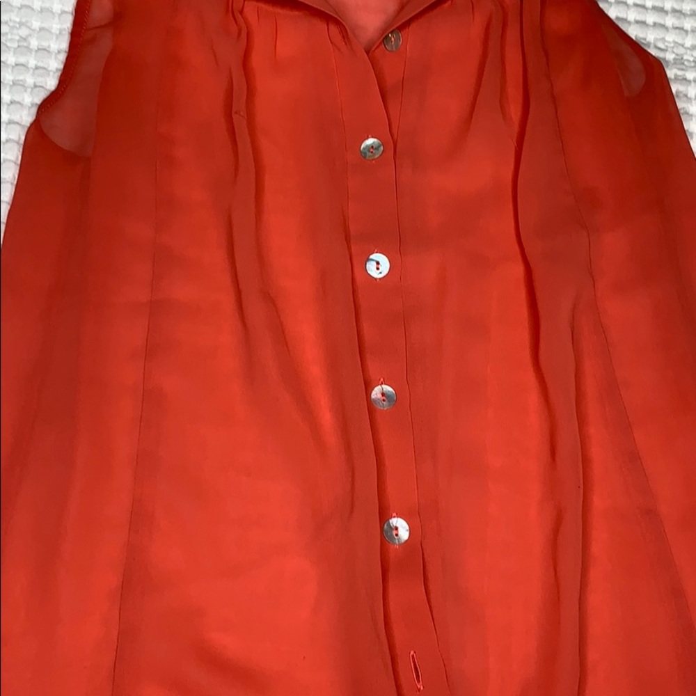 Charlotte Russe button-down blouse color-salmon